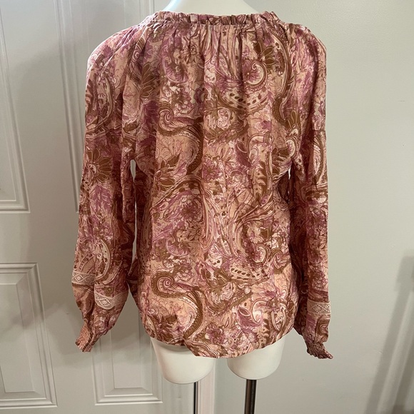 Me by Jennie Garth Pink Relaxed Tie Front Blouse - Picture 4 of 4